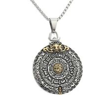 Massives Doppelseitiges Runen Amulett & Halskette mit Schmuck Anhänger Edelstahl