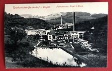 AK GRÜNHAINICHEN Borstendorf im Erzgebirge um 1910 Papierfabriken Siegel ( 72099