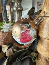 Glaskugel, Weihnachten, Winterkinder, 8cm,handbemalt, reserviert für Sylvia