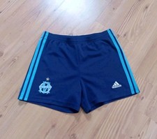 ADIDAS Kurze Sport-Hose SHORTS OLYMPIQUE DE MARSEILLE Gr.152 dunkelblau Logo 