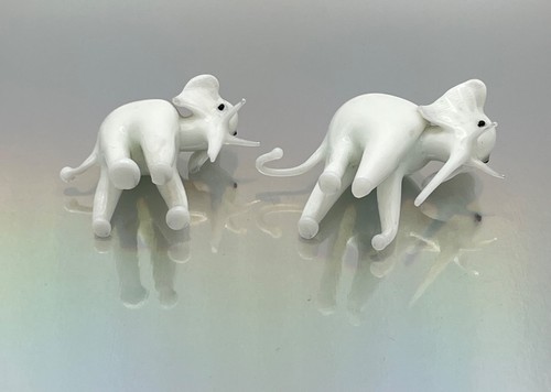Elefant weißes glas - elefant,