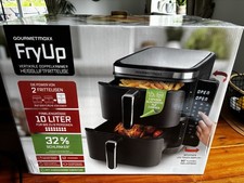 Gourmetmaxx Doppelkammer Heißluftfritteuse vertikal FryUp AirFryer 2x5L 15472