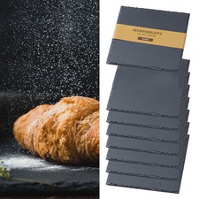 8x Schieferplatte 20x20 Schiefer Servierplatte Käseplatte Rechteck Platzset