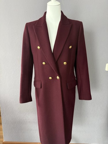 Zara damen mantel bordeaux - zara,