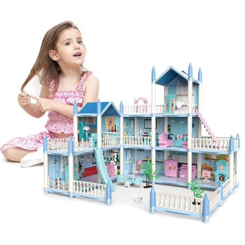 Mini puppenhaus mit - mit, möbeln