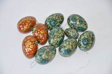 10x Holzostereier handbemalt