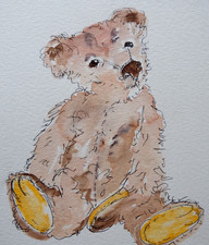 Aquarell gemälde steiff bär - gemälde,