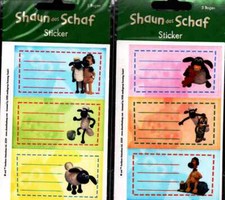 Shaun das Schaf - Sticker -> nur 1 Set ( je 3 Bogen ) auswählen <- Etiketten
