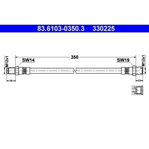 Bremsschlauch ate - 1x,