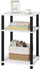 Nachttisch Beistelltisch mit 3 offene Fächer Nachtkommode Nachtschrank 15whib