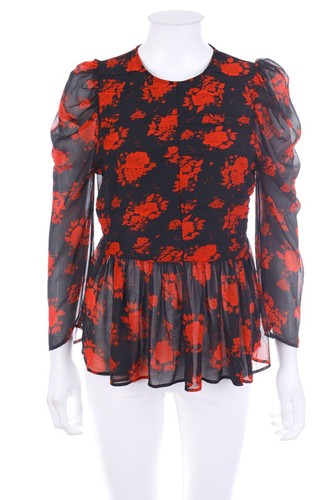 Zara bluse blumen - zara, rot