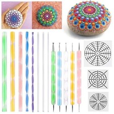 Mandala Kunst Set Punktierwerkzeuge Acryl Sticks Vorlagen DIY Kreativ
