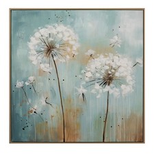 Gemälde PUSTEBLUMEN BHT 82.50x82.50x5.50 cm blau Bild Kunstdruck Wandbild