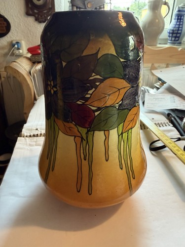 Jugendstil keramik vase - jugendstil,