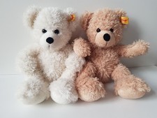 2x Plüschtier Steiff Fynn + Lotte Teddybär beige + weiß Kuscheltier Stofftier