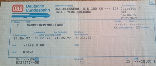 Deutsche bundesbahn fahrkarte - deutsche,