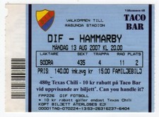 Ticket swe djurgardens - ticket, if