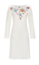 Ringella Damen Nachthemd 9581505 Langarm Interlock Baumwolle Off White 36 38 40