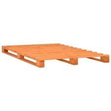 Palettenbett braun massivholz - palettenbett,