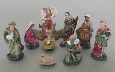 Mini Krippenfiguren bis 5 cm hoch , 11- teiliges Set Krippe Krippenset