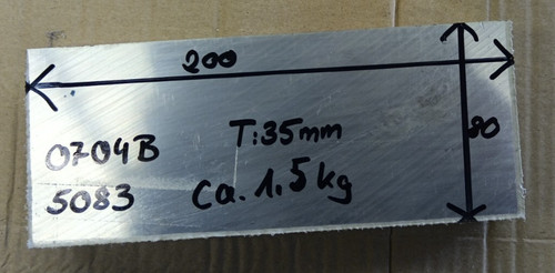 Alu reststück 200x80x35mm en - 200x80x35mm,