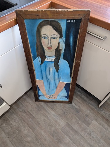 Vintage ölgemälde alice - Ölgemälde, "alice"