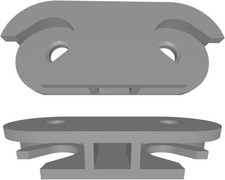 2x Ersatz Scharnier Halter