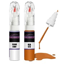 Lackstift für KIA FEDERATION ORANGE N2O + Klarlack Pinsel Kratzer Fix Kit