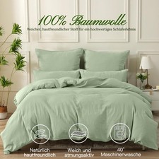 Doppelte Musselin BettwäscheBaumwolle Grün Beige Bettwäsche Sets Bettbezug DHL