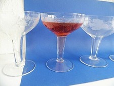 Weinglas für Rotwein, Kelch, 5 Stück, 11,5 cm 70er Jahre (CSSR) Wein Antik CSSR