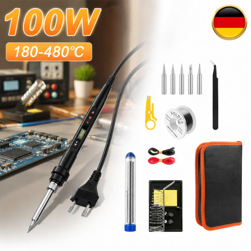 Lötkolben set 100w - set, digital