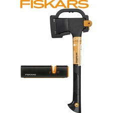 Fiskars Axt Set Solid Universalaxt A10 49cm 1000gr + Axt- Messerschärfer Xsharp