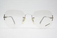 Vintage Brille Menrad 495 Silber Braun Violett Randlos Brillengestell eyeglasses