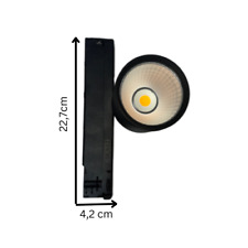 Stromschienenstrahler - Lival - Schwarz - LED, Deckenstrahler, 3 Phasenschiene