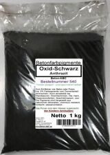 1 kg Oxid Schwarz - Pigment Pulver für Betonmasse, Putze, Gips, Harz..