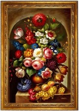 ölbild blumen - Ölbild,