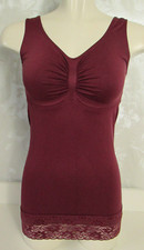 Schlankstütz🌸 L 42/44 Mieder Leichttop Blüten- Spitze weinrot PU+UBF SK 1 🌸