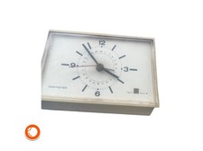1970er Remington Elektrischer Wecker (230V), Alarm ,weiß, Vintage Space Age
