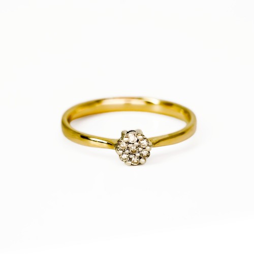 9ct yellow gold - gold, flower