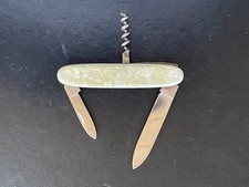 Taschenmesser Perlmutt-Griffschale (2 Klingen + Korkenzieher) - INOX - Solingen