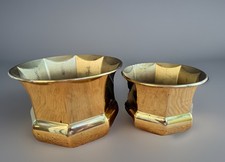 2x Messing - Blumentopf  Ziergefäß Pflanzgefäß - Übertopf  Dahimann Exguisit