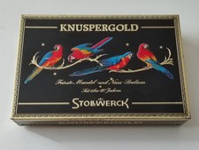Stollwerck Blechdose Pralinendose Pralinenschachtel Büchse Knuspergold Vintage