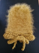 LANGHAAR MOHAIR BALACLAVA STURMHAUBE closed brushed thick handgestrickt NEU 