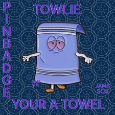 Handtuch Pin Anstecker Emaille South Park Handtuch Figur Brosche Cartoon lustig Handtuch