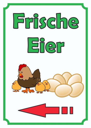 Verkaufsschild schild eier - schild,