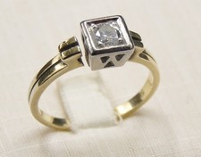 Herren Bi Color Ring Diamant