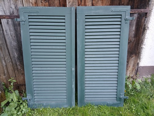 Paar fensterladen holz - -,