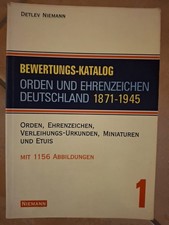 Niemann: Bewertungs-Katalog Orden und Ehrenzeichen Deutschland 1871-1945