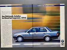 BMW 324td E30 Elektronik Zeitalter Diesel 324 td 1987 Vintage Ad Werbung Reklame