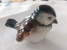 Goebel Spatz Sperling CV 74 farbig, glasiert 7x9cm 1970er Jahre Top Zustand